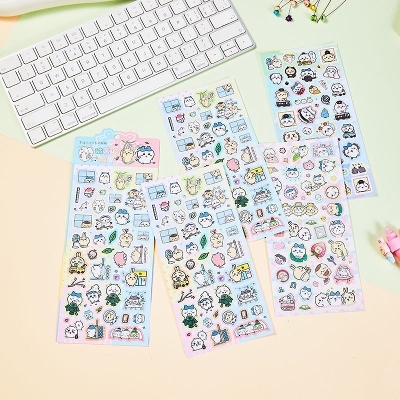 2Sheets Chiikawa Cartoon Stickers Set Of 6