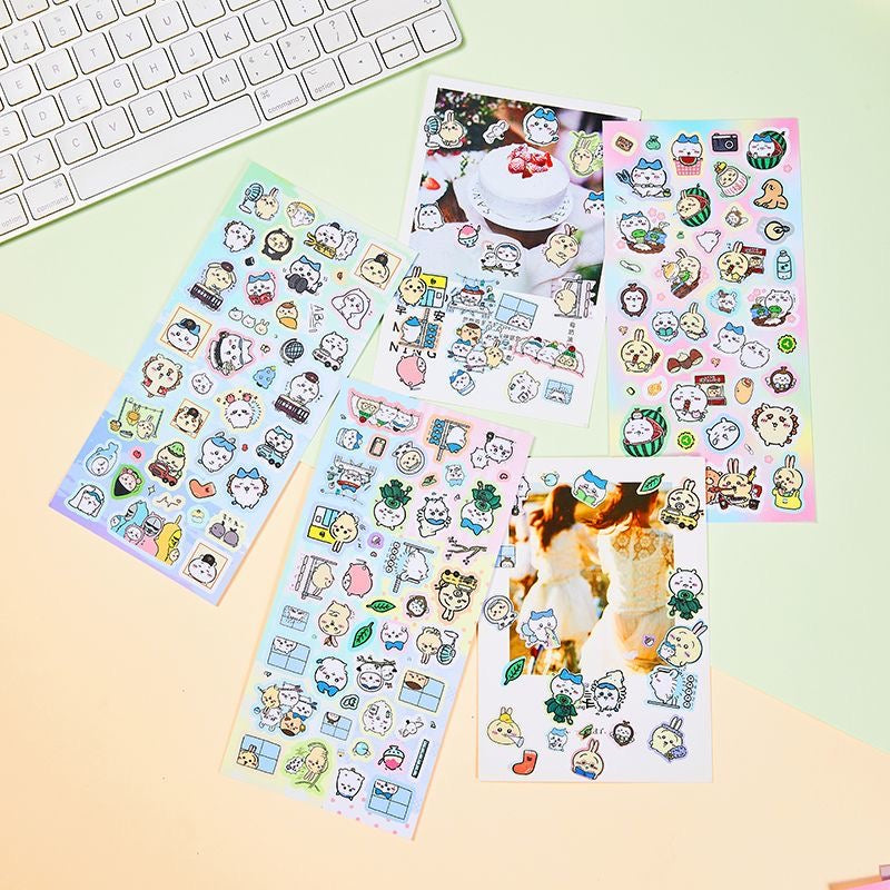 2Sheets Chiikawa Cartoon Stickers Set Of 6