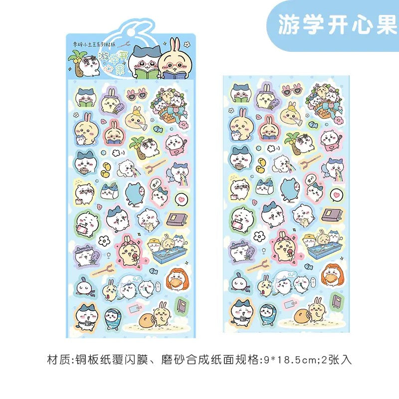 2Sheets Chiikawa Cartoon Stickers Set Of 6