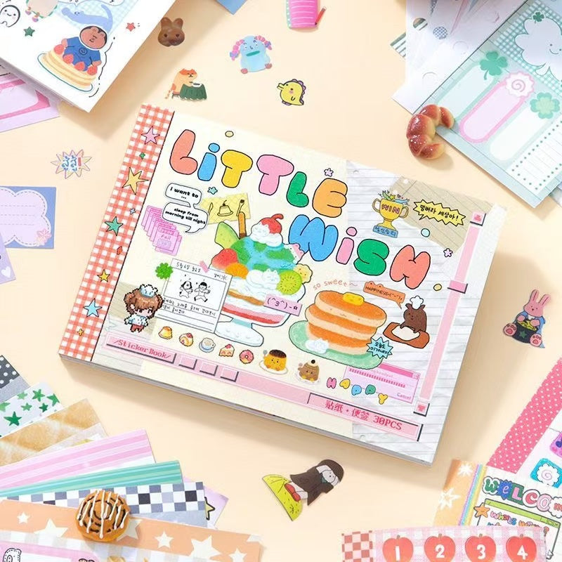 30Pages Cute Cartoon Sticker Book Label Stickers