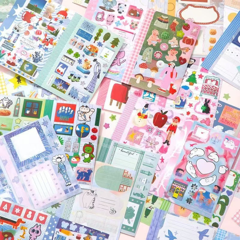 30Pages Cute Cartoon Sticker Book Label Stickers