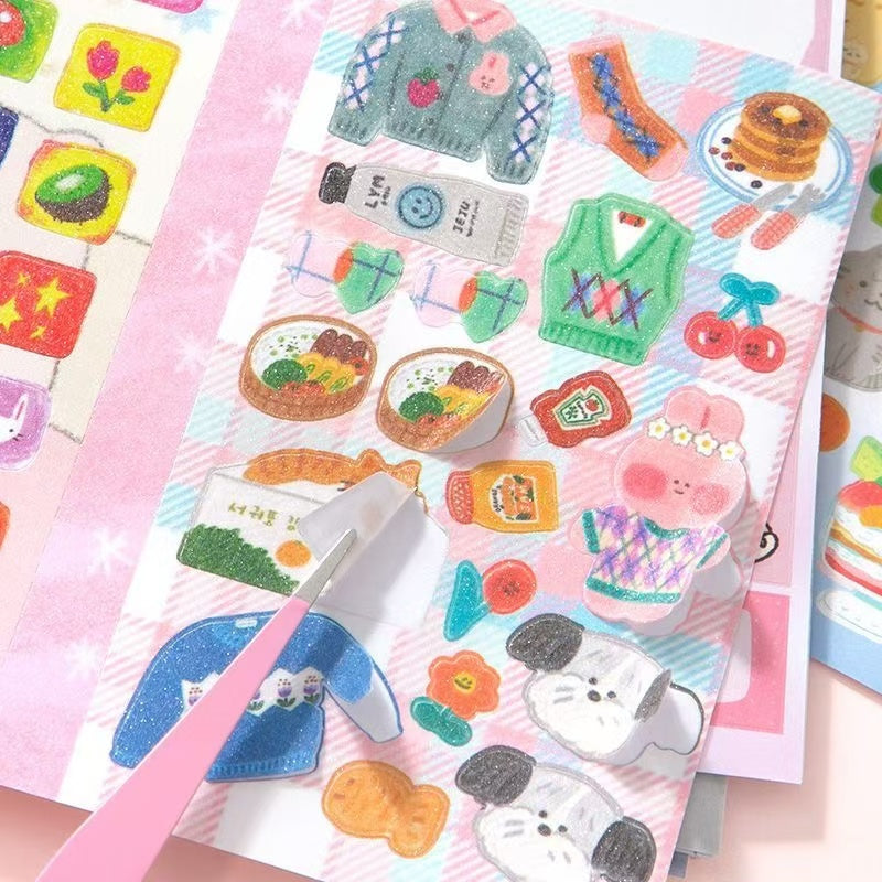 30Pages Cute Cartoon Sticker Book Label Stickers