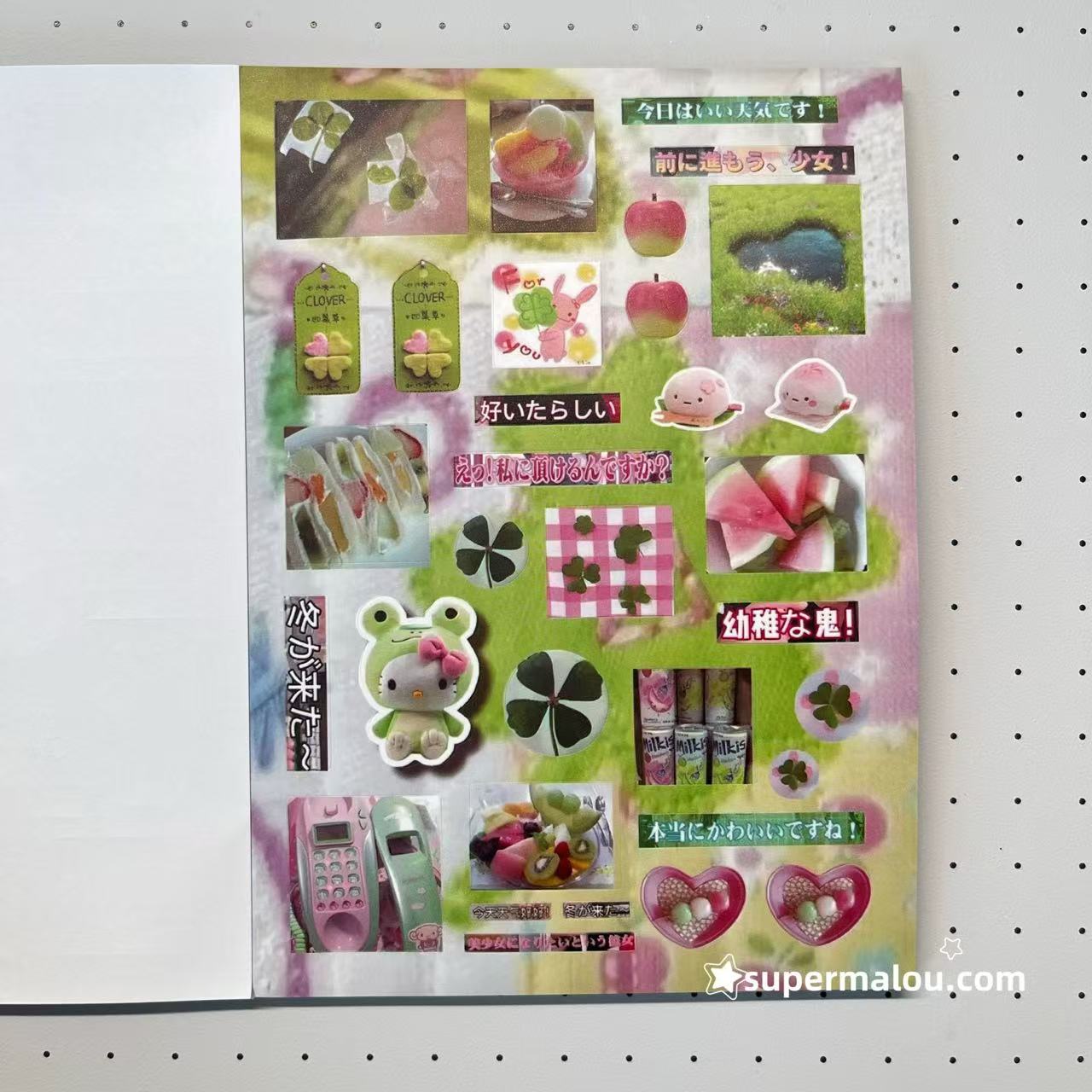 40Pages Kitty Food Landscape Retro Sticker Book