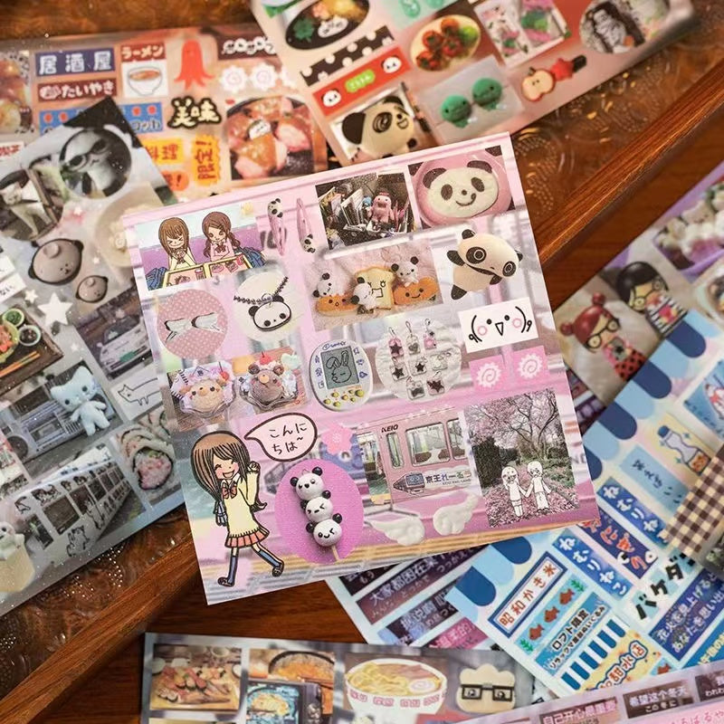 30 Pages Misty Rain Ancient Early Dreams Core Sticker Book