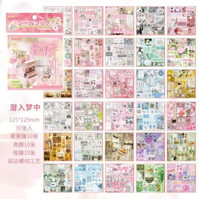 30 Sheets Japanese Dream Core Sticker Book
