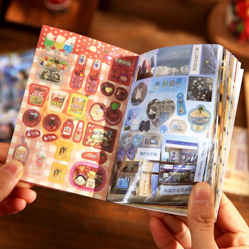 30Pages Japanese Pudding Retro Sticker Book