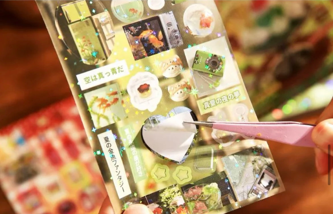 30Pages Japanese Pudding Retro Sticker Book