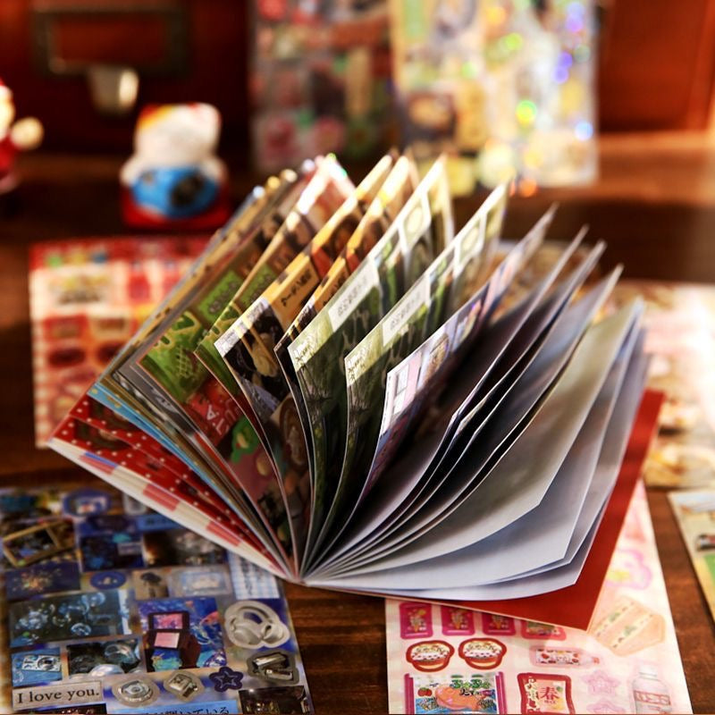 30Pages Japanese Pudding Retro Sticker Book