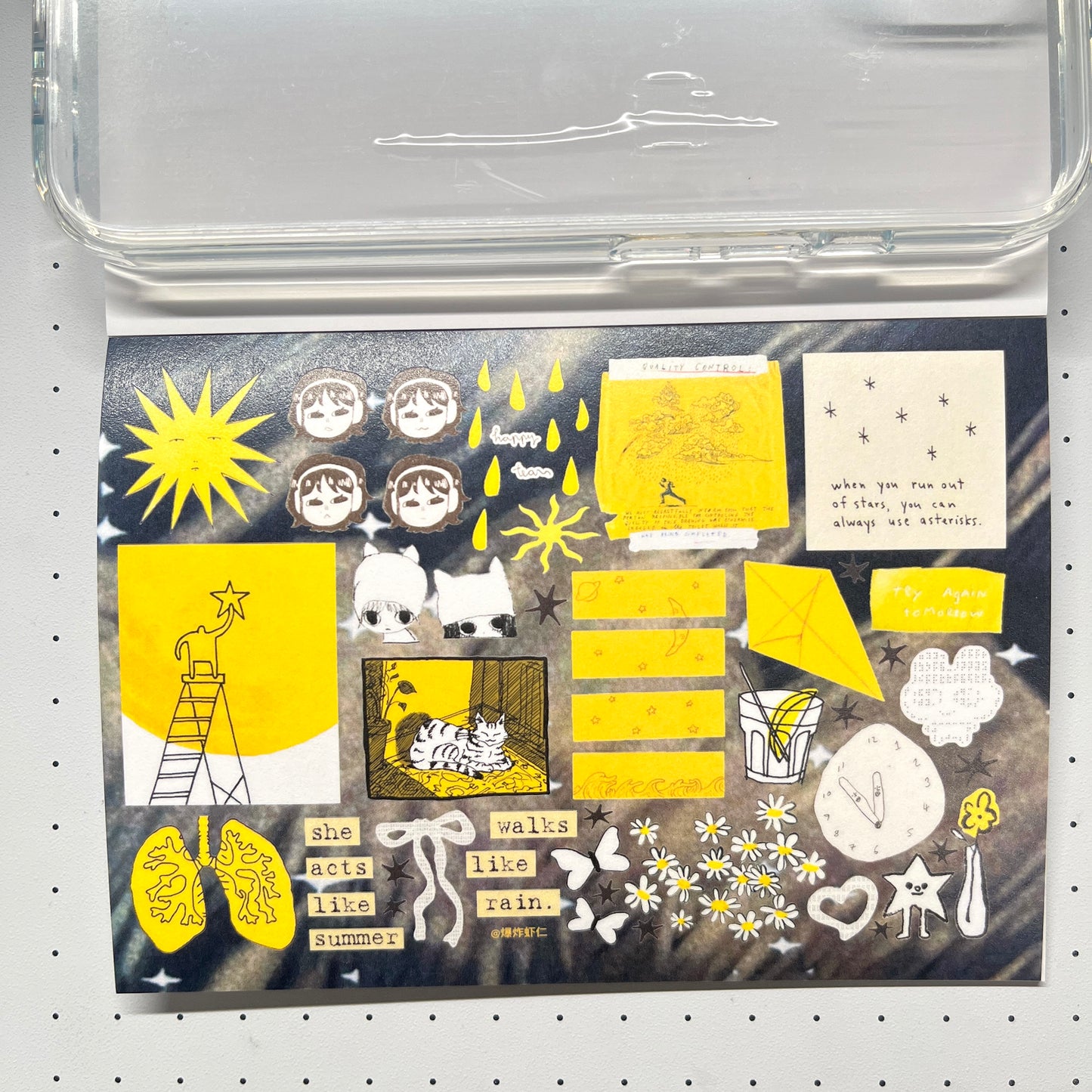 【Limited Edition 9】Steal a moment of leisure Sticker Book Handmade Sticker Phone Case