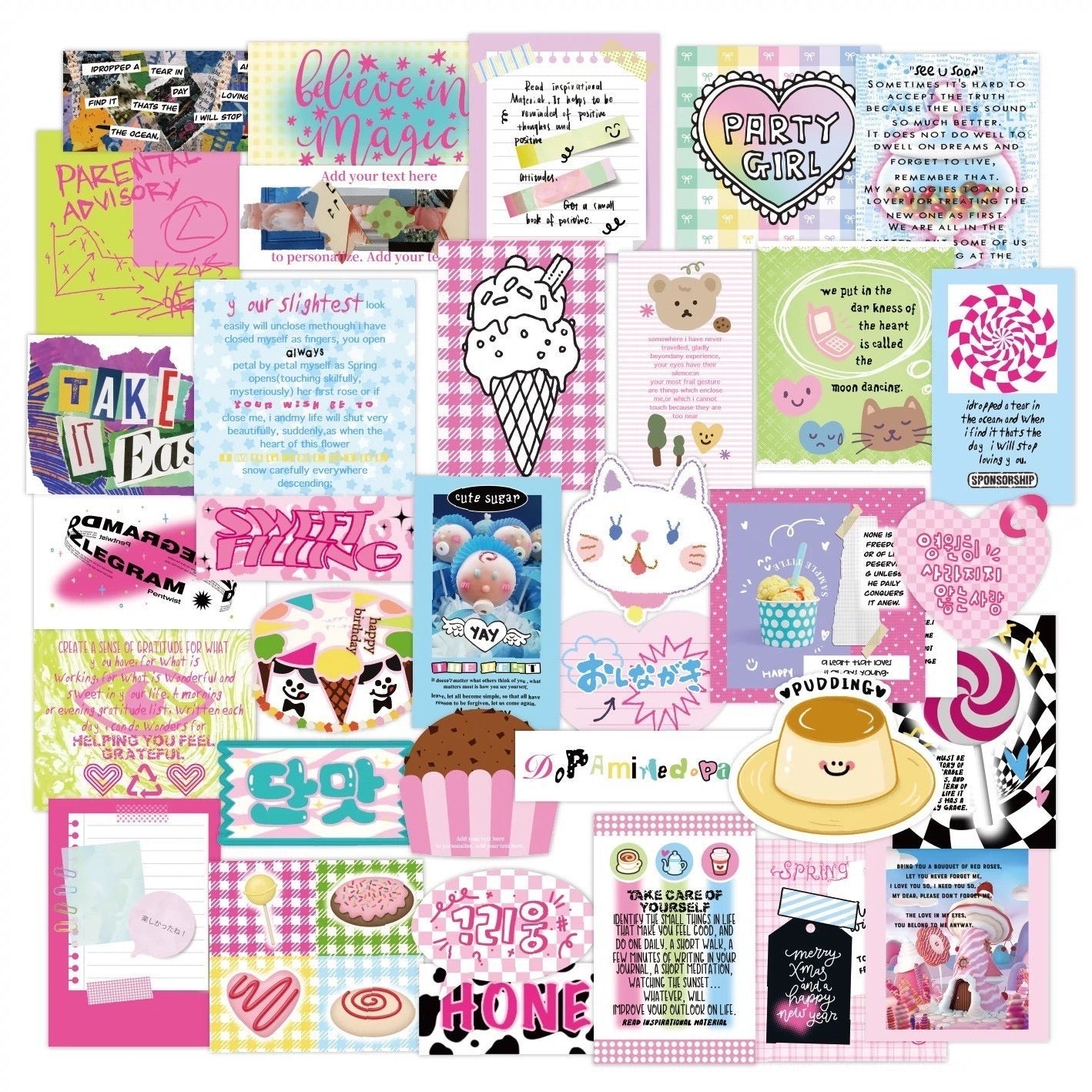 35Pcs Dopamine Sticker Pack