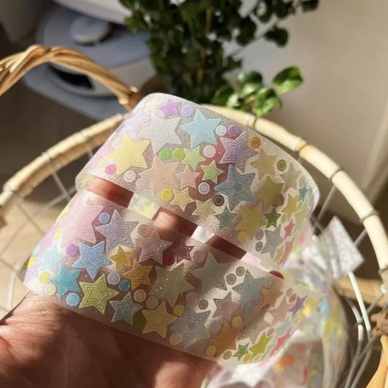 35cm (13.7in) Star Hollow Sticker Paper Roll (A Small Piece Of Packaging)