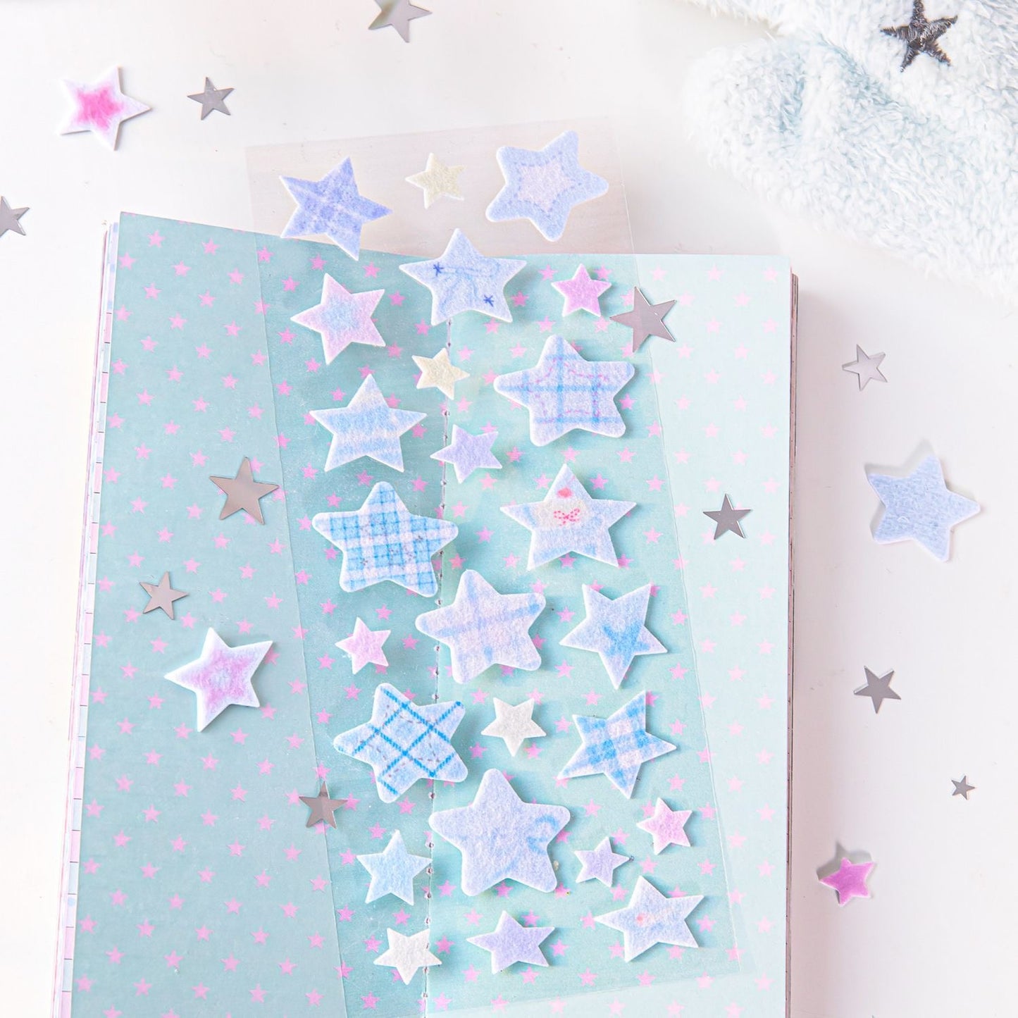 3D Felt Star Stickers Set of 6