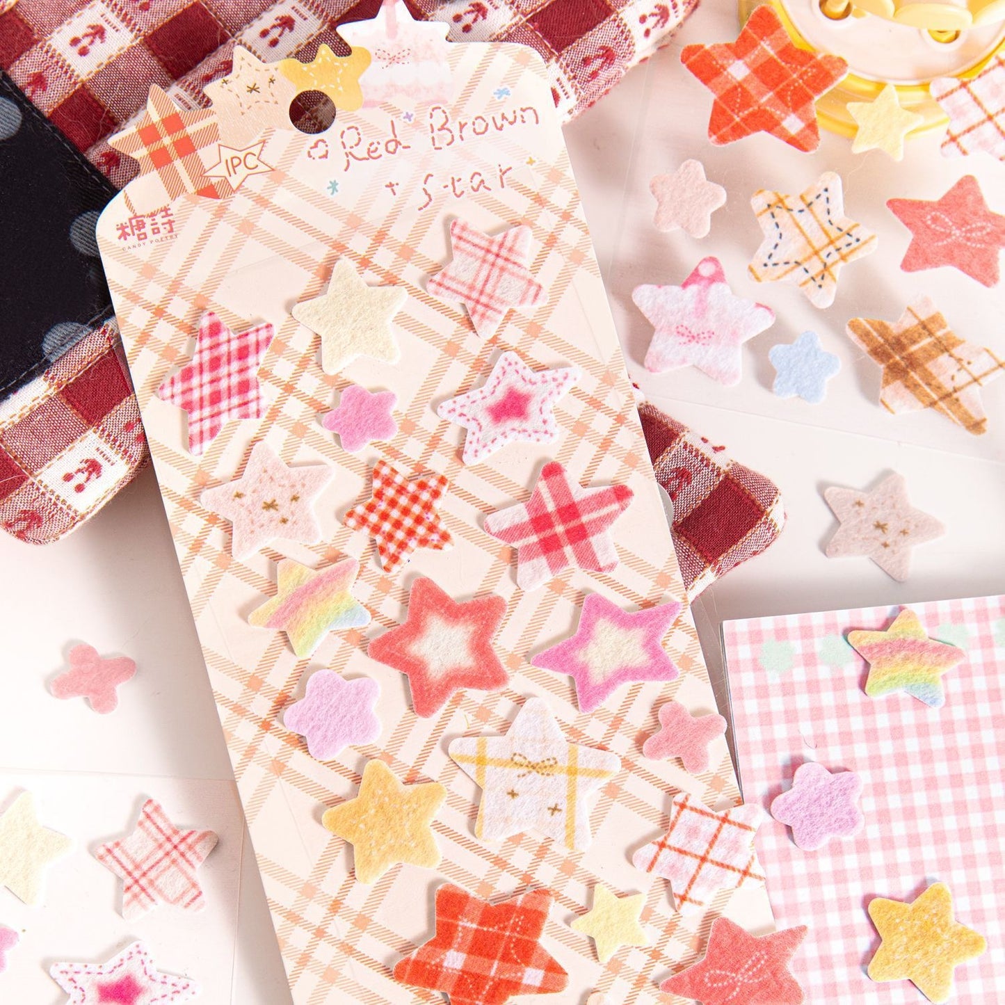 3D Felt Star Stickers Set of 6