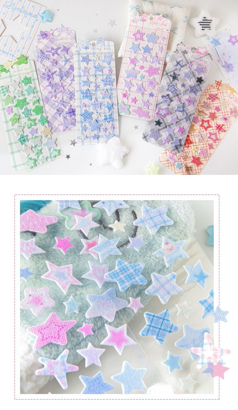 3D Felt Star Stickers Set of 6
