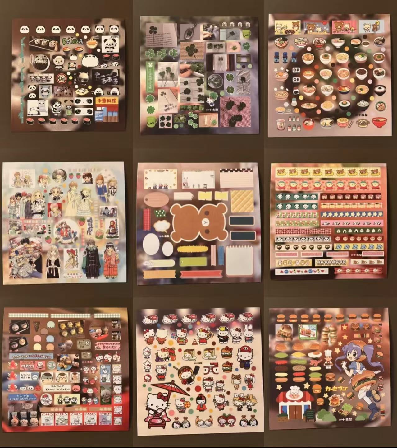 40Pcs Japanese Diary Square Single Sheet Stickers