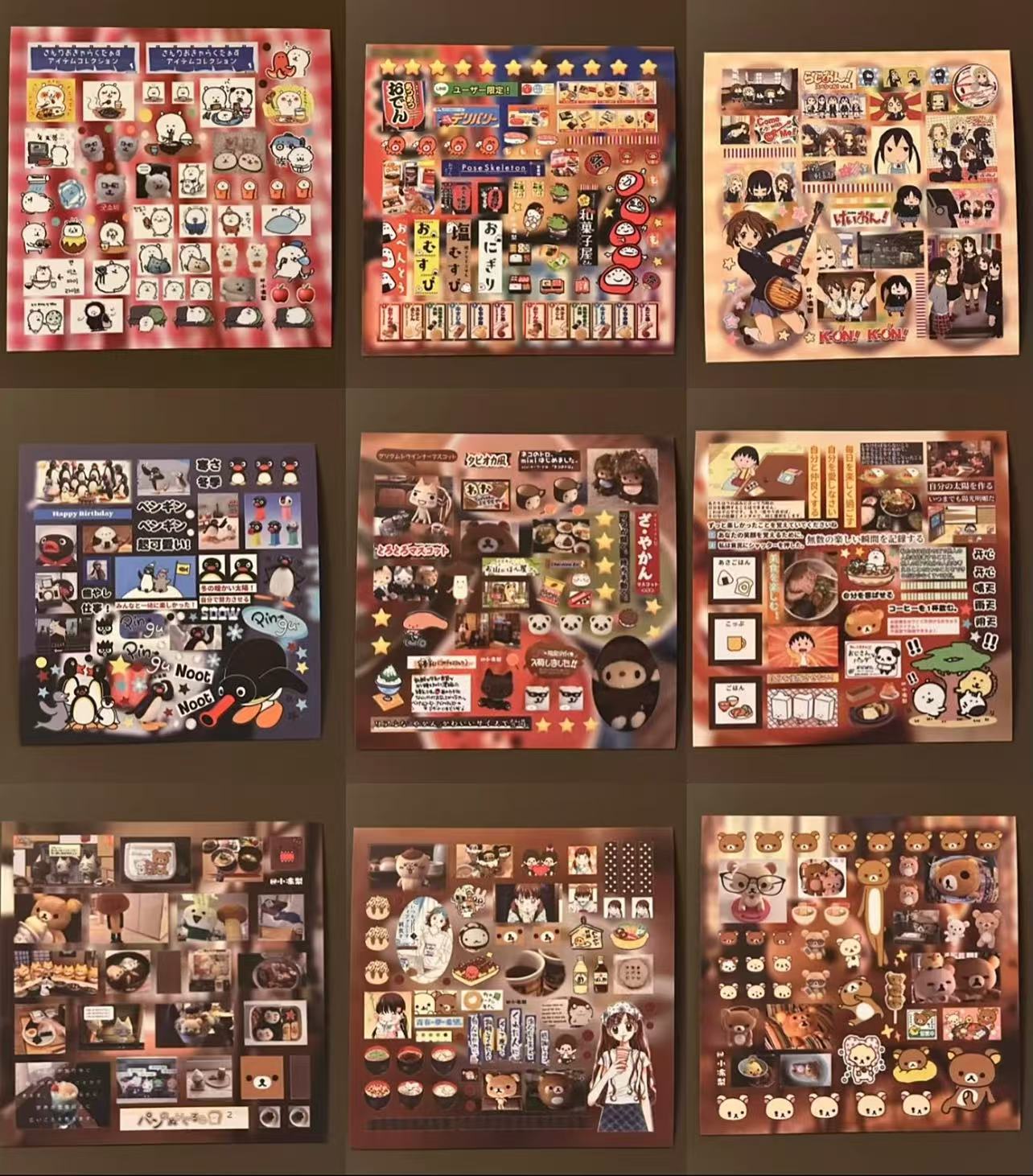 40Pcs Japanese Diary Square Single Sheet Stickers