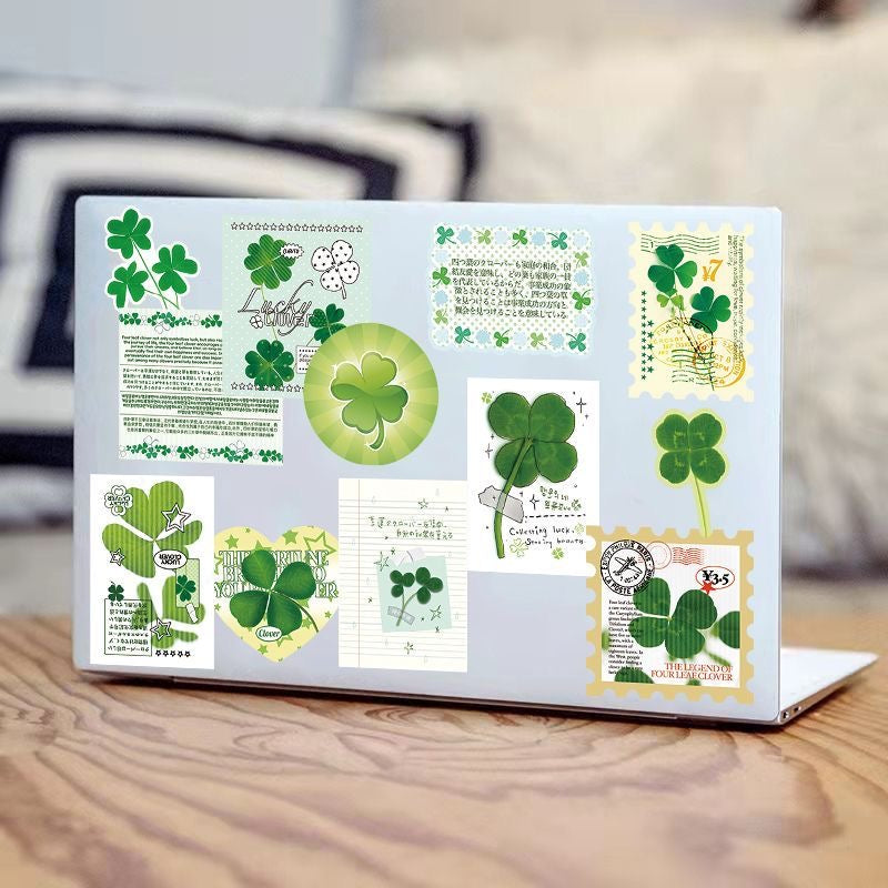 40pcs Cartoon Clover Waterproof Large Stickers