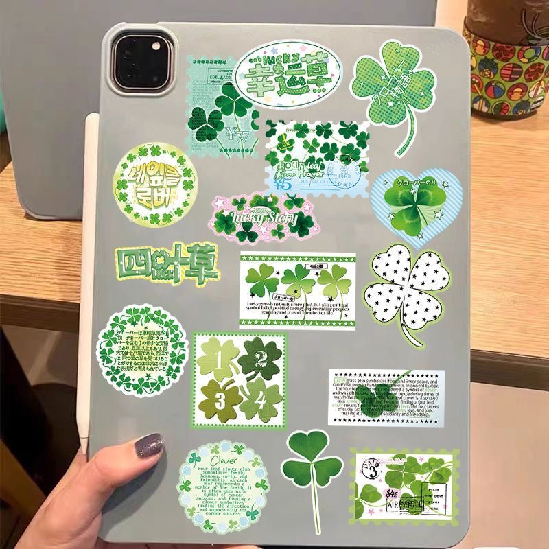 40pcs Cartoon Clover Waterproof Large Stickers