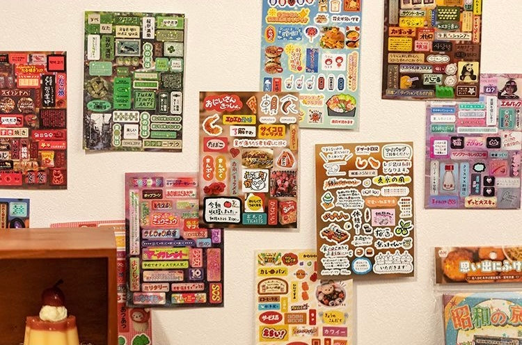 45Pages Japanese Sticker Book Cute Cartoon Showa Series Stickers
