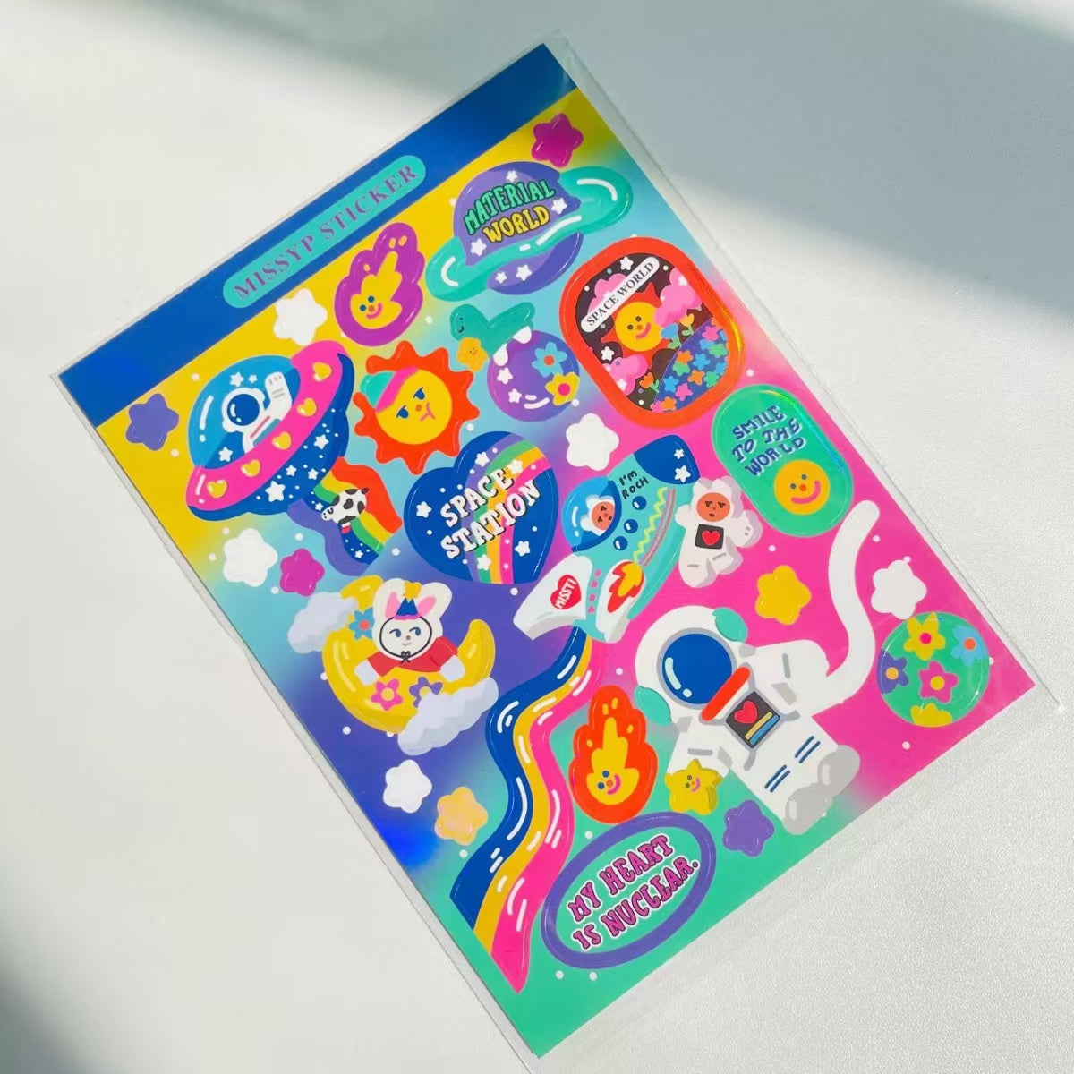 Retro Style Laser Comic Stickers
