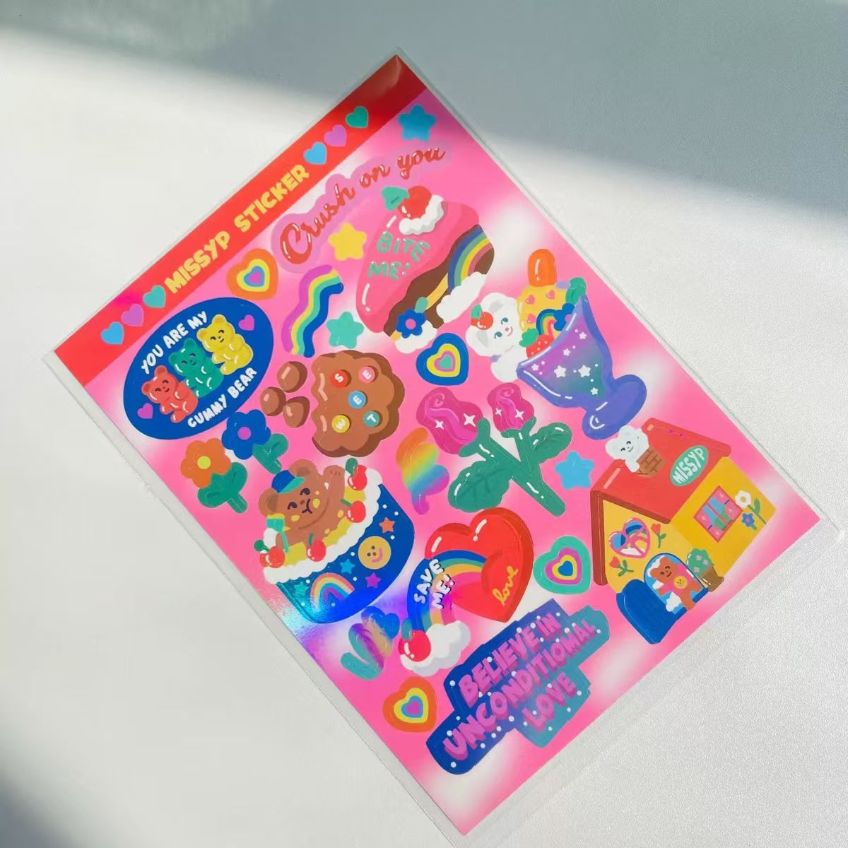 Retro Style Laser Comic Stickers
