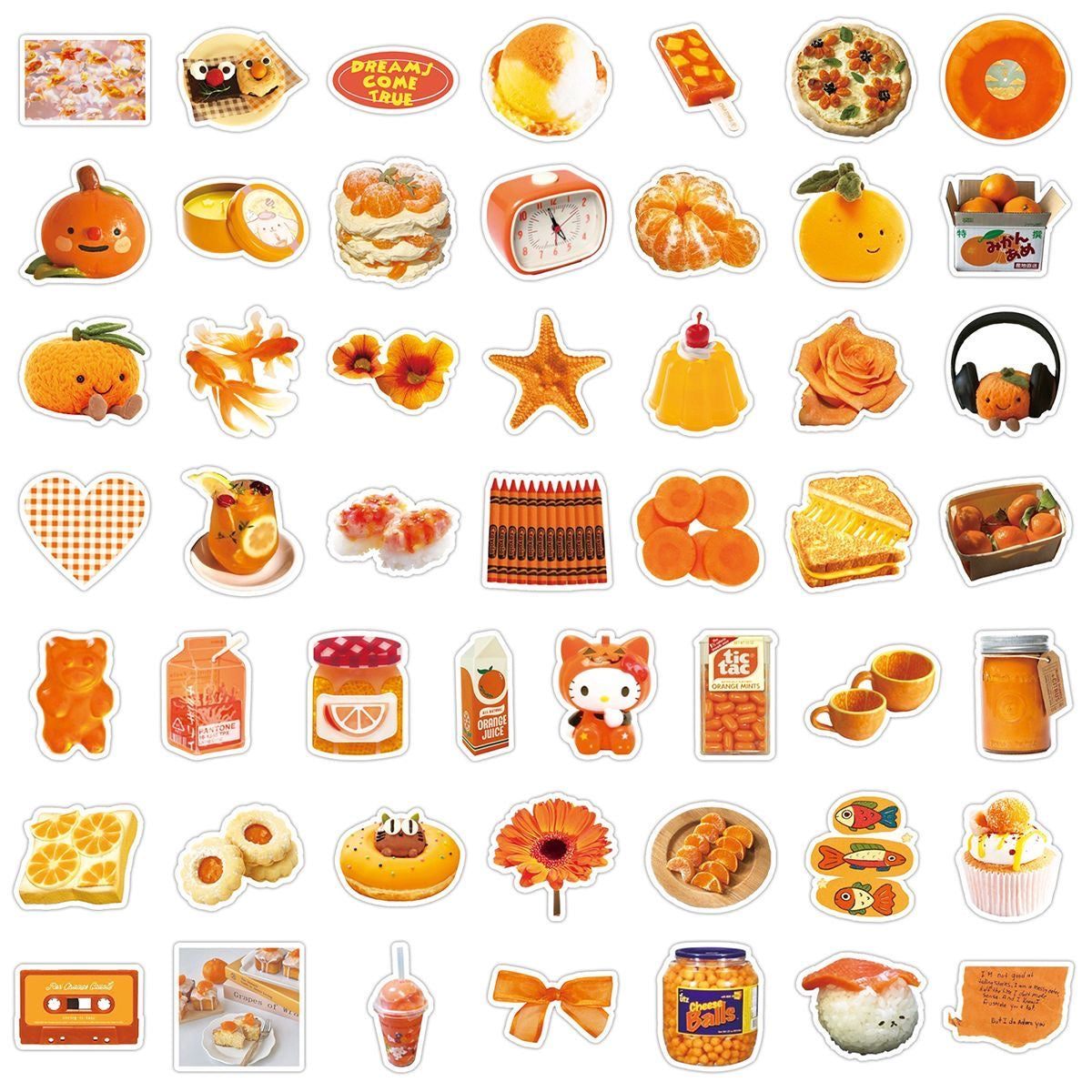 50Pcs Oranges Cute Stickers