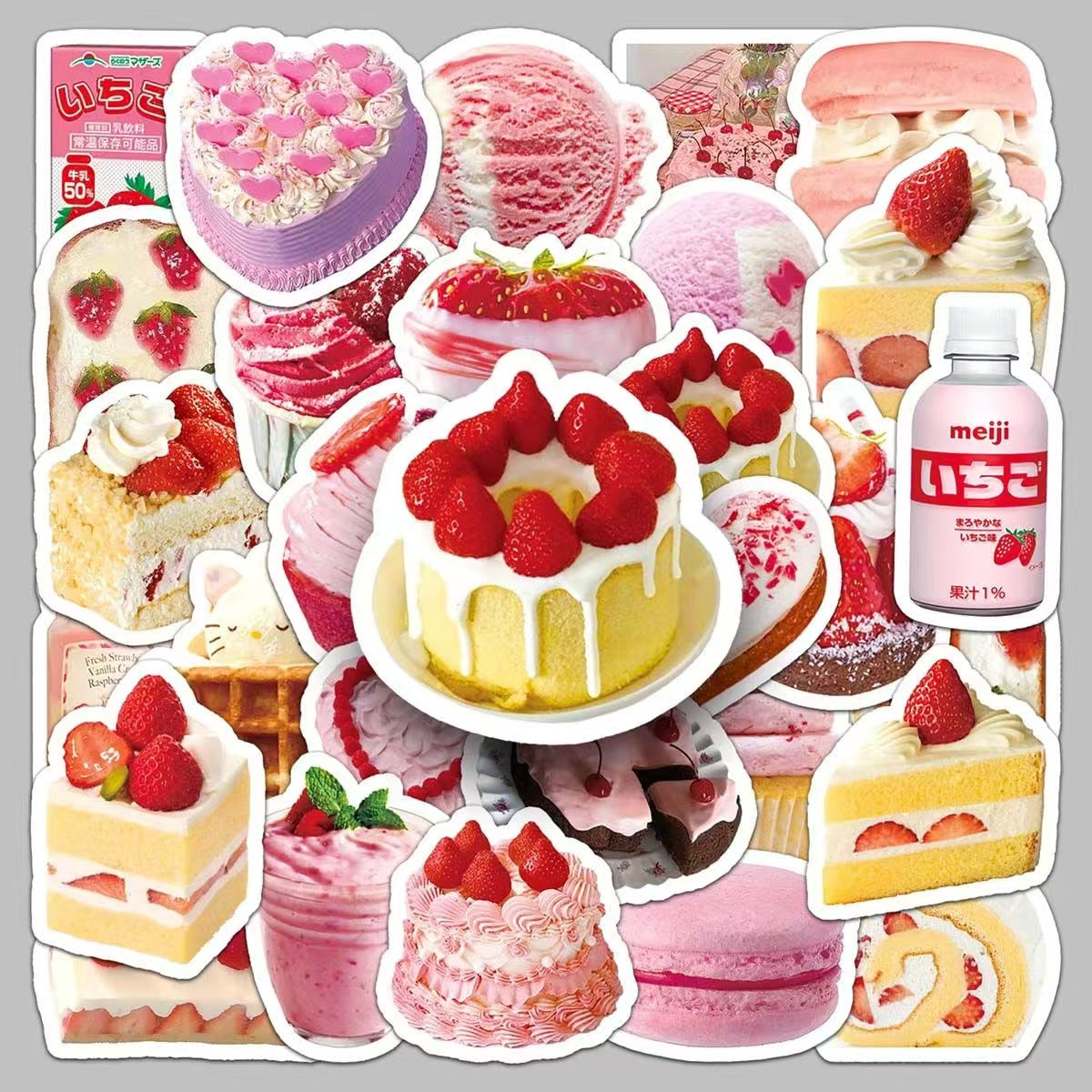 50pcs Dessert Graffiti Personalized Cake Stickers