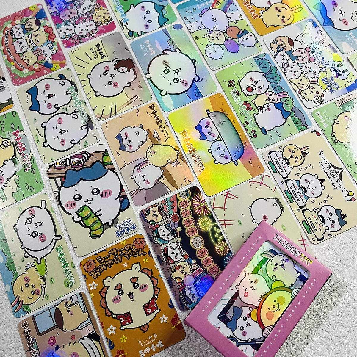55Pcs Chiikawa Starlight Laser Lomo Flash Cards(Not Stickers)