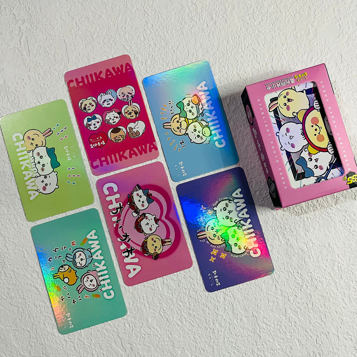 55Pcs Chiikawa Starlight Laser Lomo Flash Cards(Not Stickers)