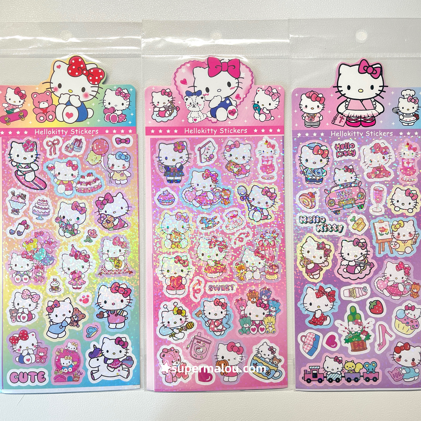 5 Sheets Hello Kitty Laser Random stickers