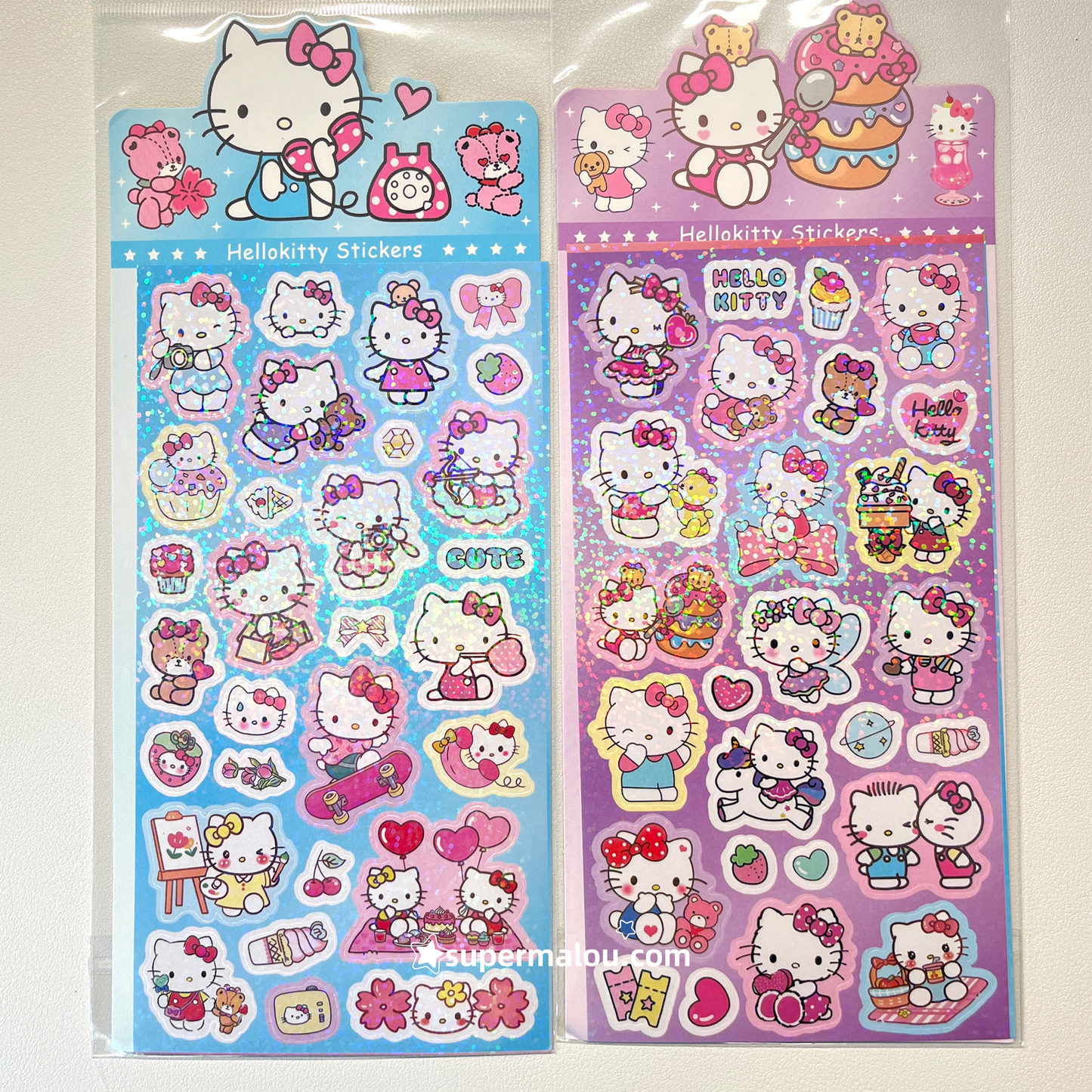 5 Sheets Hello Kitty Laser Random stickers