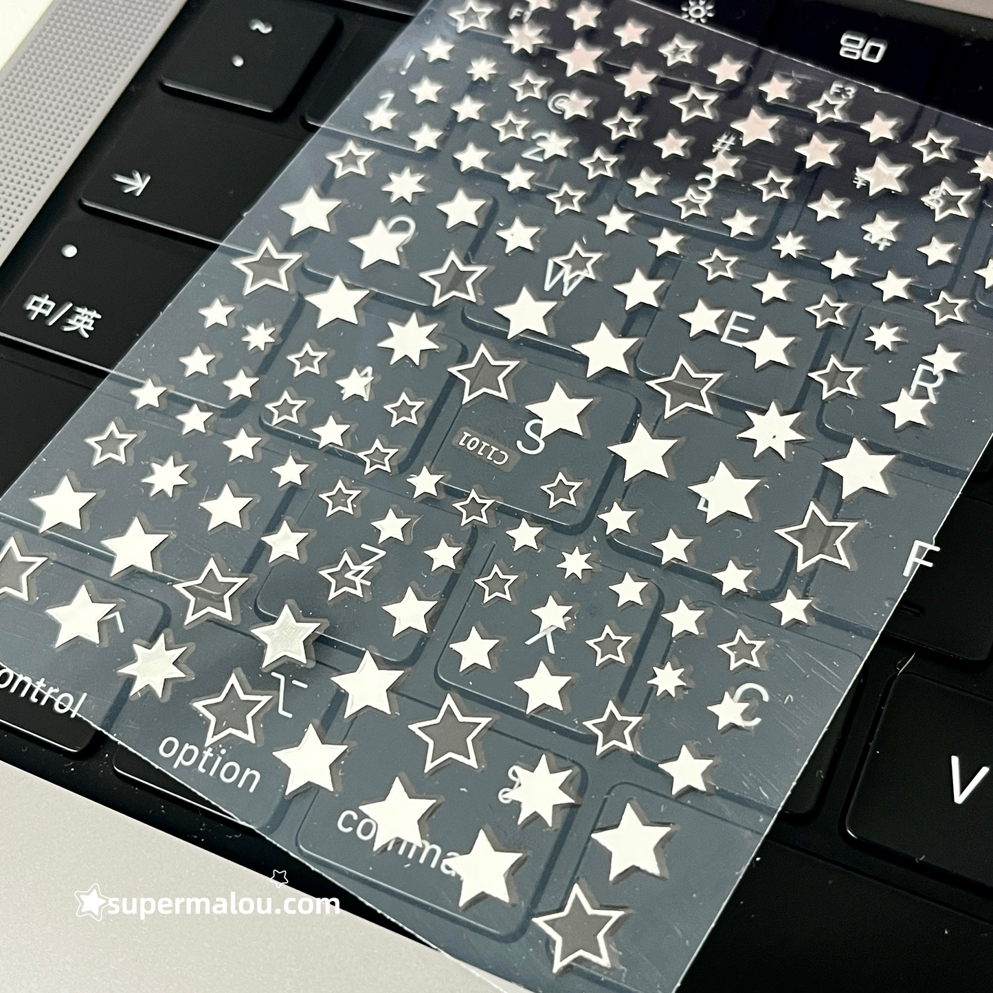 6 Sheets Mini Silver Deco Star Stickers