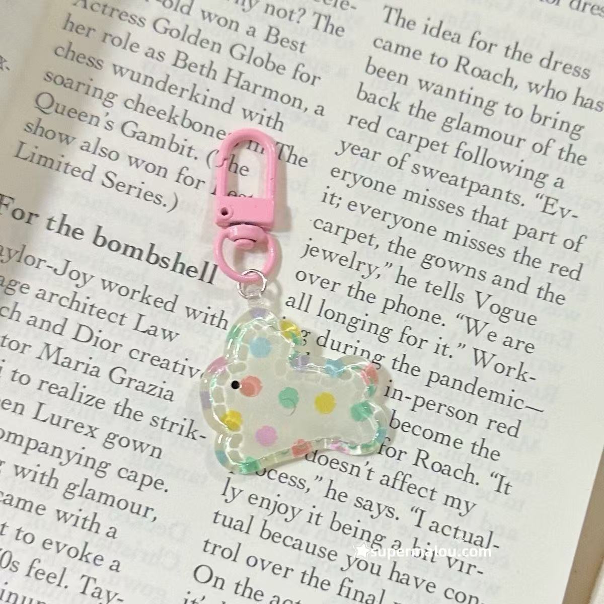 5 Styles Of Transparent Rabbit Keychains