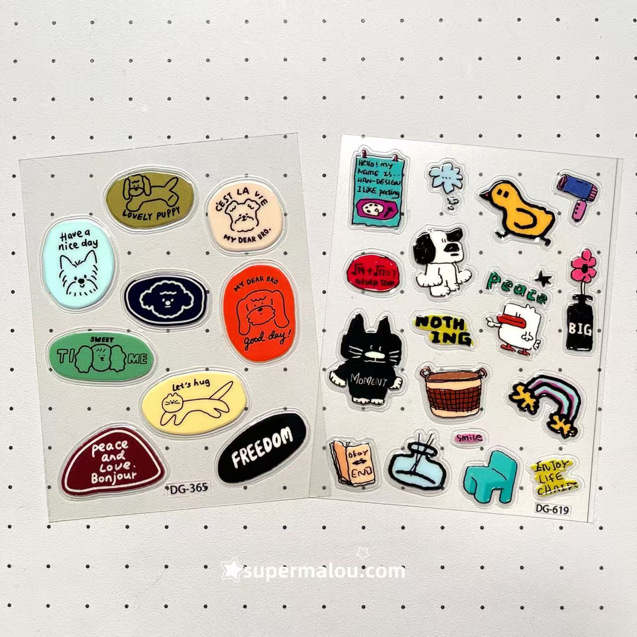 Mini Transparent Minimalist Jelly Sticker Set Of 2