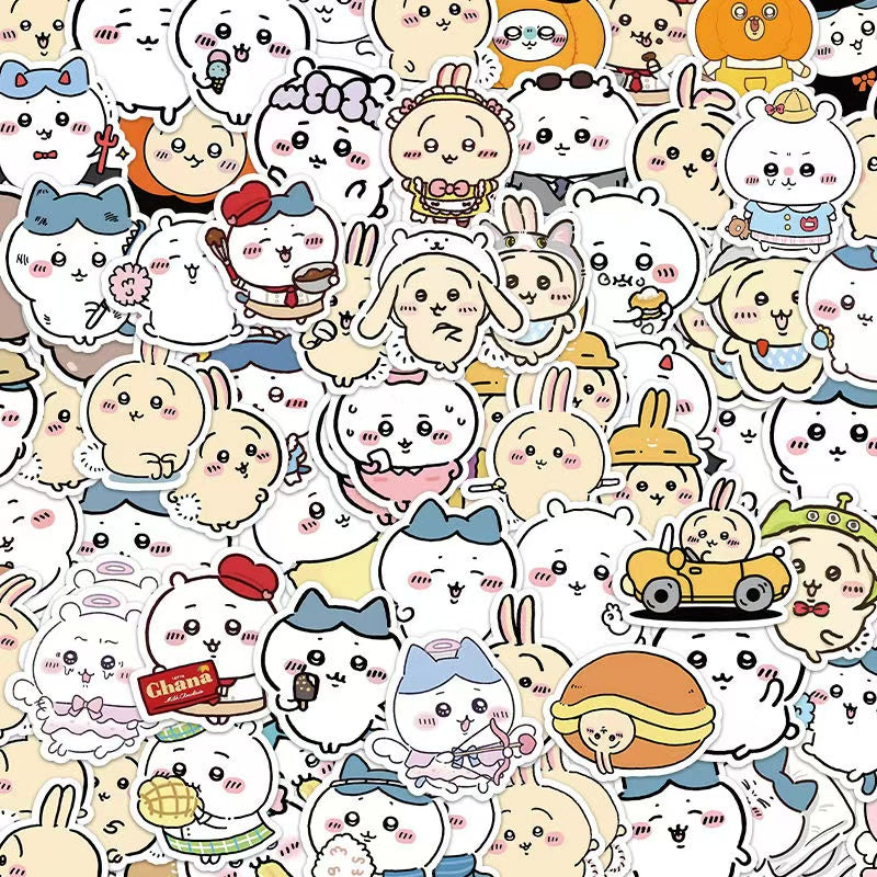 66Pcs Chiikawa Cartoon Creative Stickers