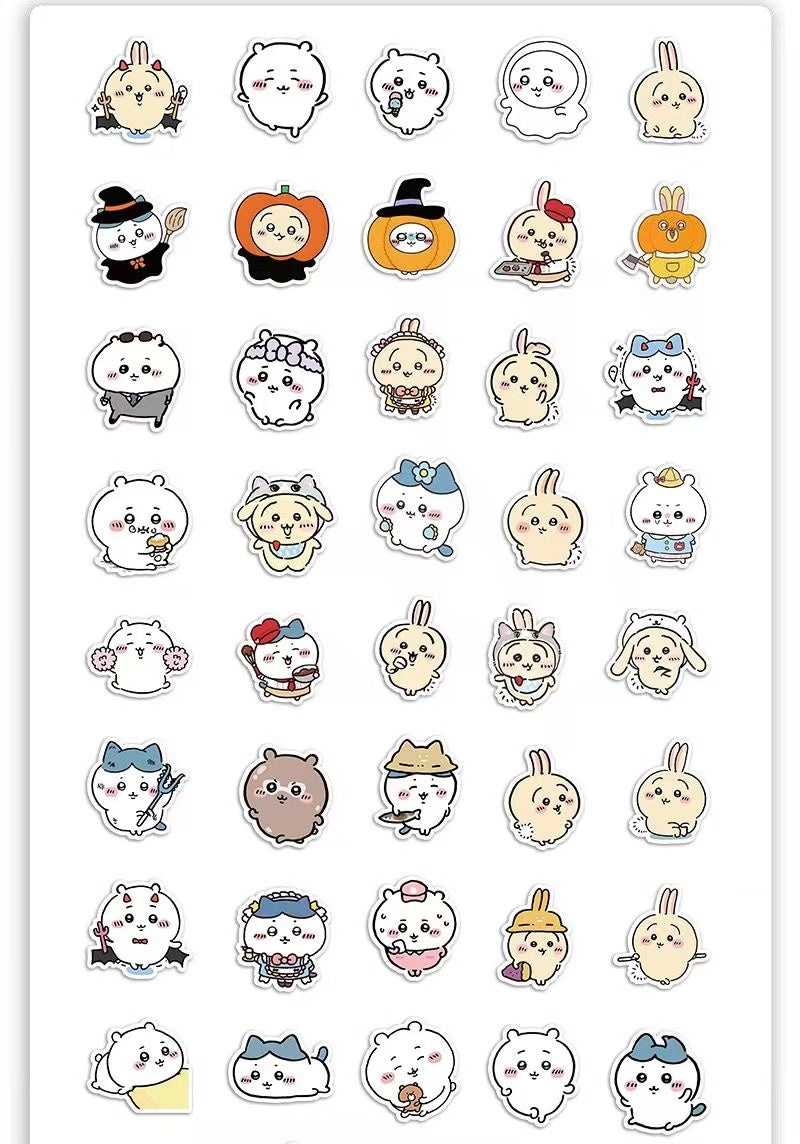 66Pcs Chiikawa Cartoon Creative Stickers