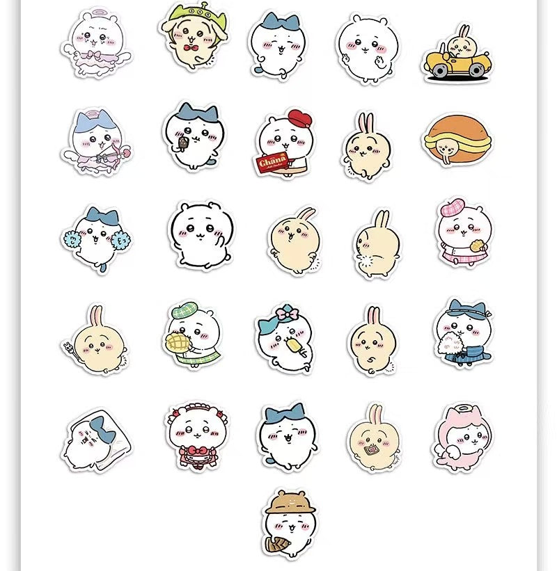 66Pcs Chiikawa Cartoon Creative Stickers