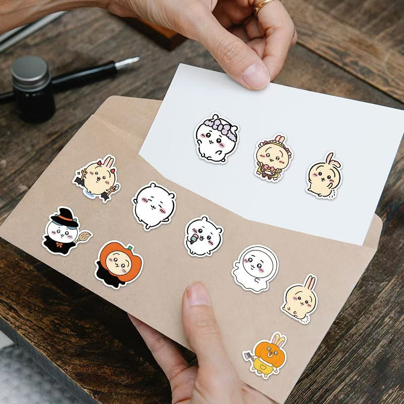 66Pcs Chiikawa Cartoon Creative Stickers