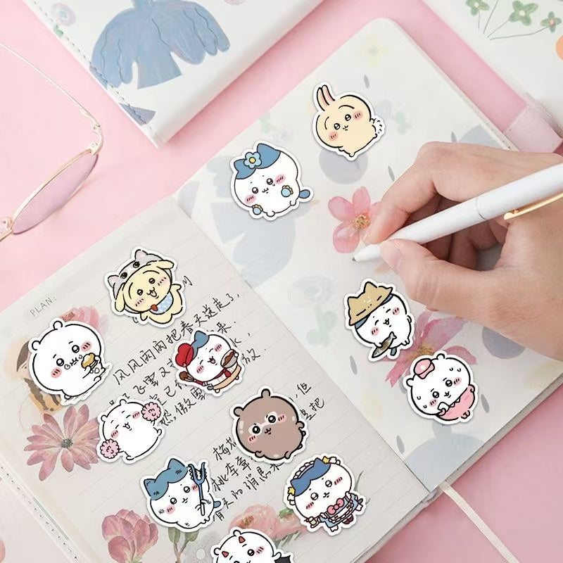 66Pcs Chiikawa Cartoon Creative Stickers