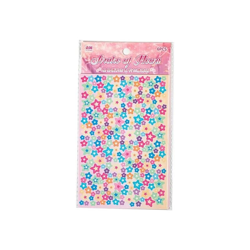 6 Sheets Star Deco Stickers