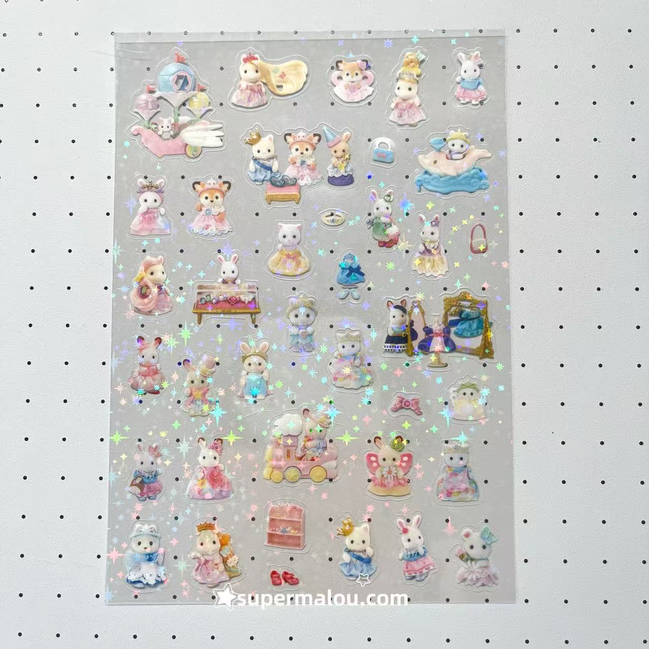 8 Sheets Sylvanian Families Laser Retro Stickers