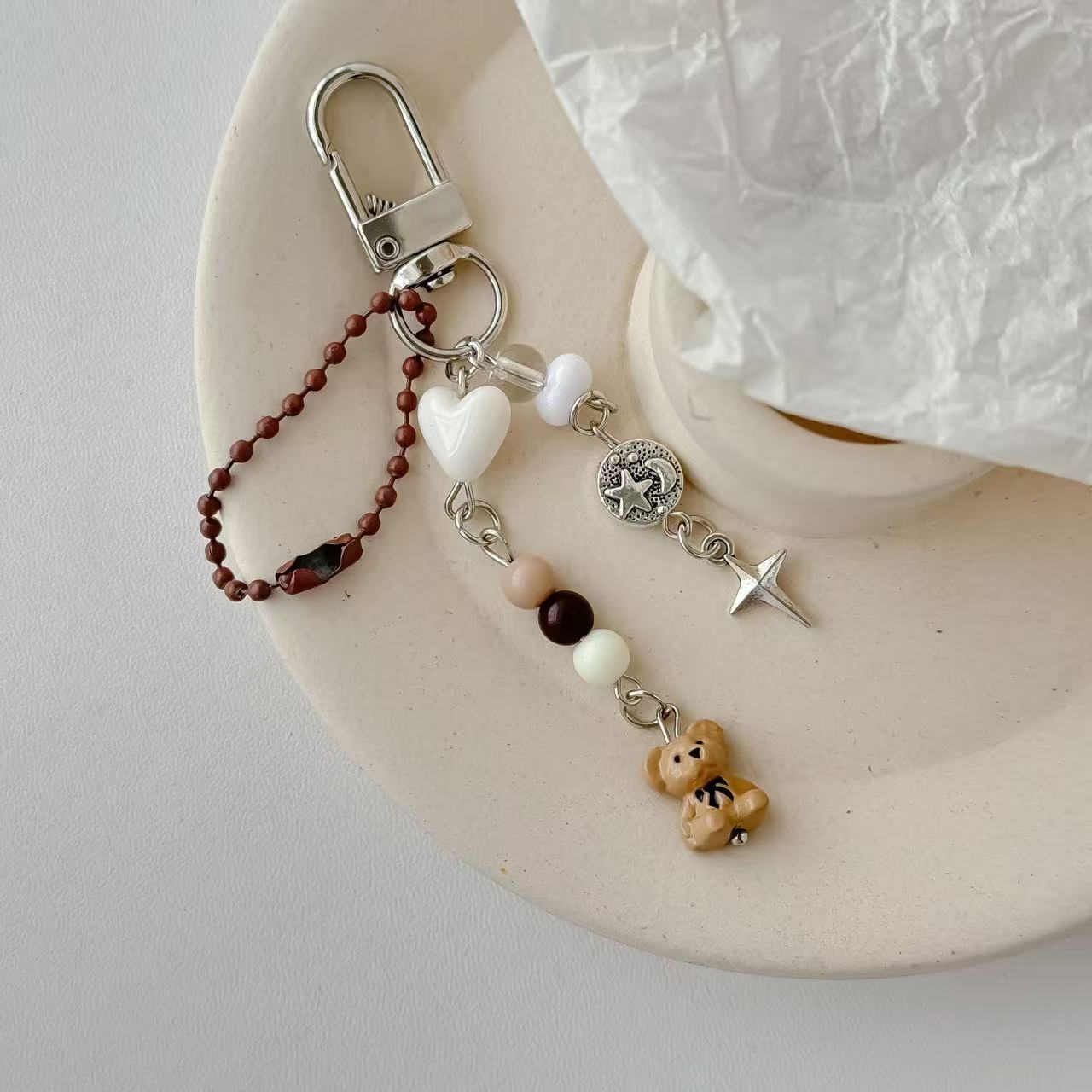 Brown Bear Phone Chain Keychain