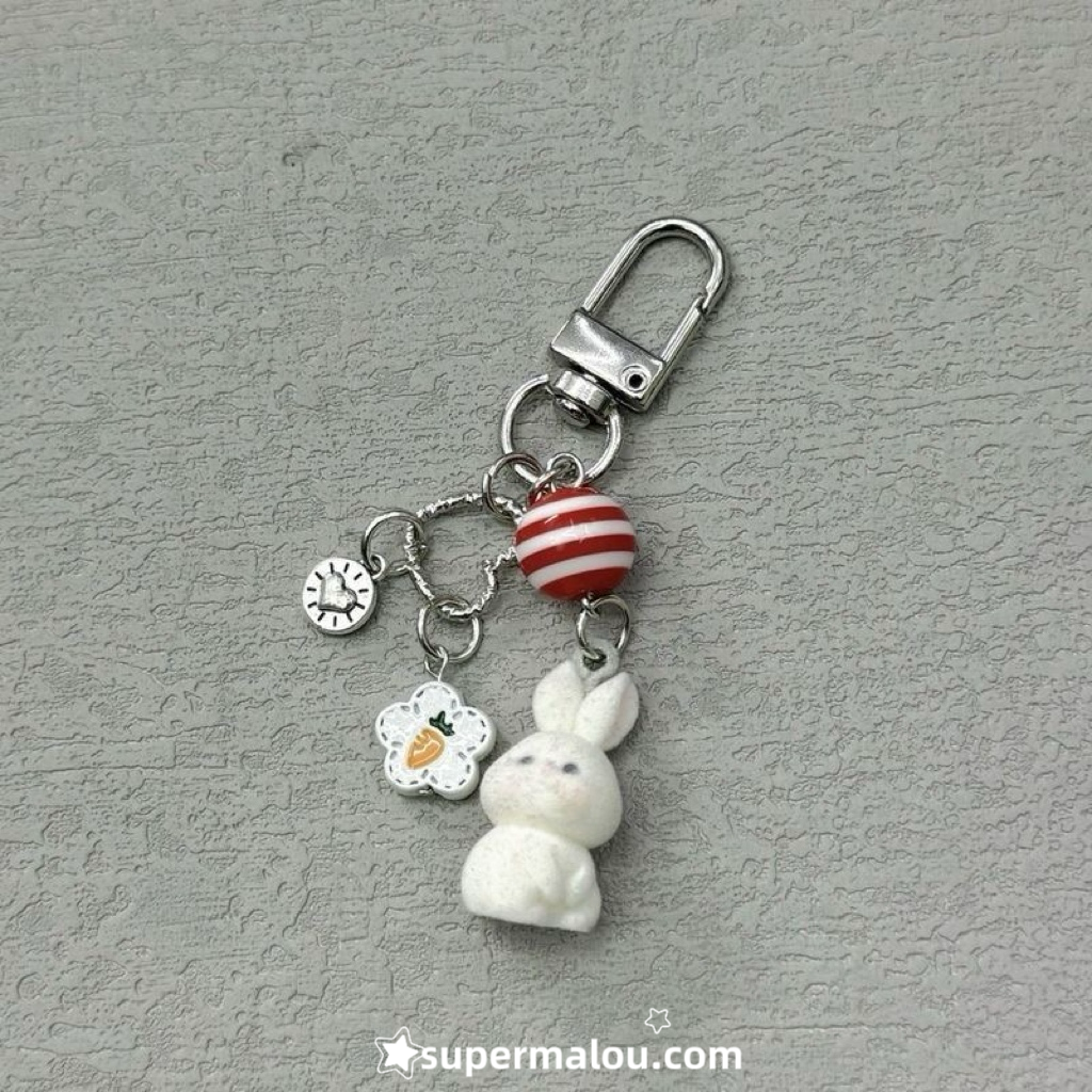 Cartoon Bunny Plush Keychain