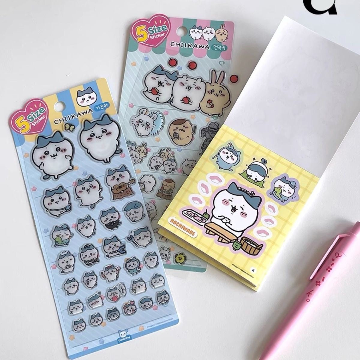 Chiikawa Dropping Adhesive Stickers (Large Size) Set of 4