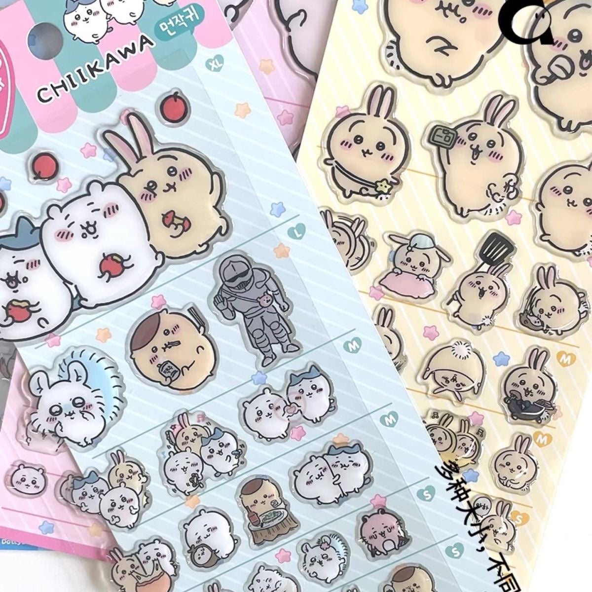 Chiikawa Dropping Adhesive Stickers (Large Size) Set of 4