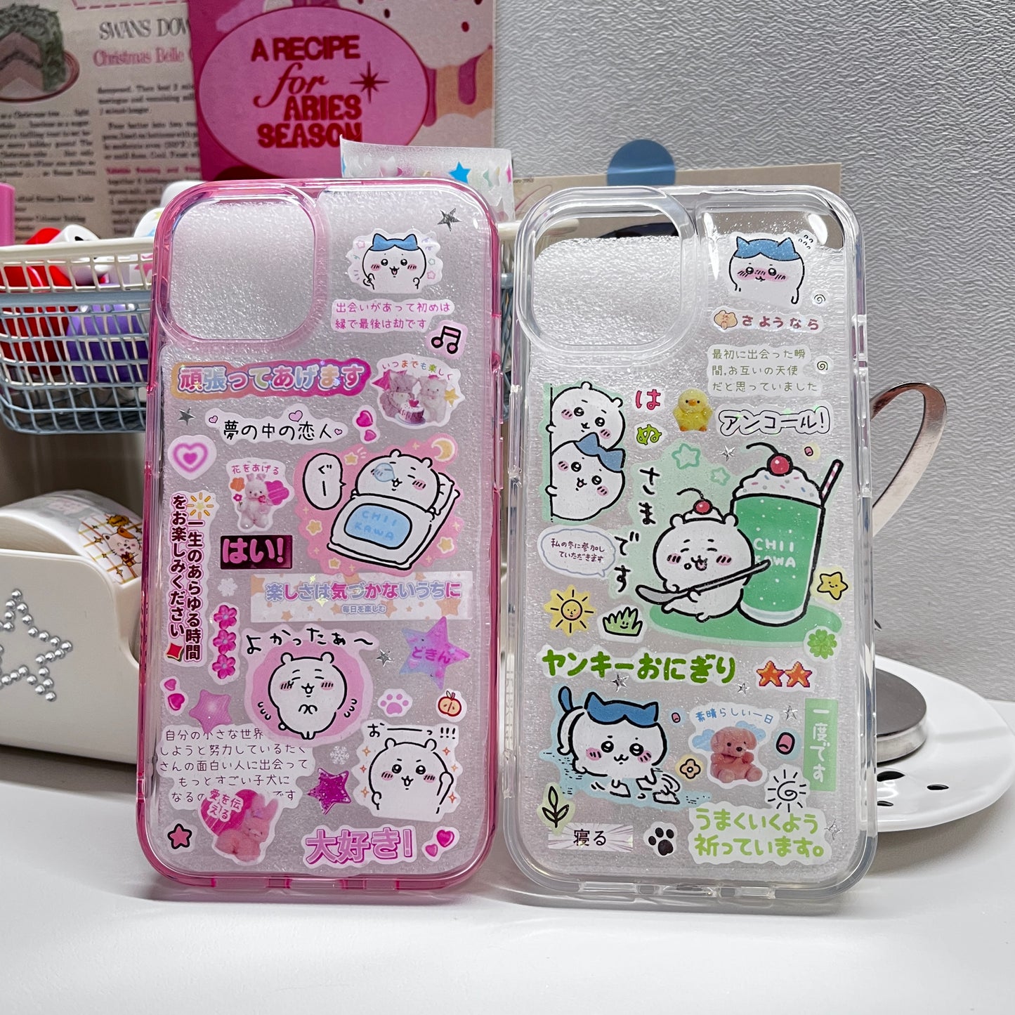 Chiikawa Handmade Dispensing Sticker iPhone Case Samsung Case