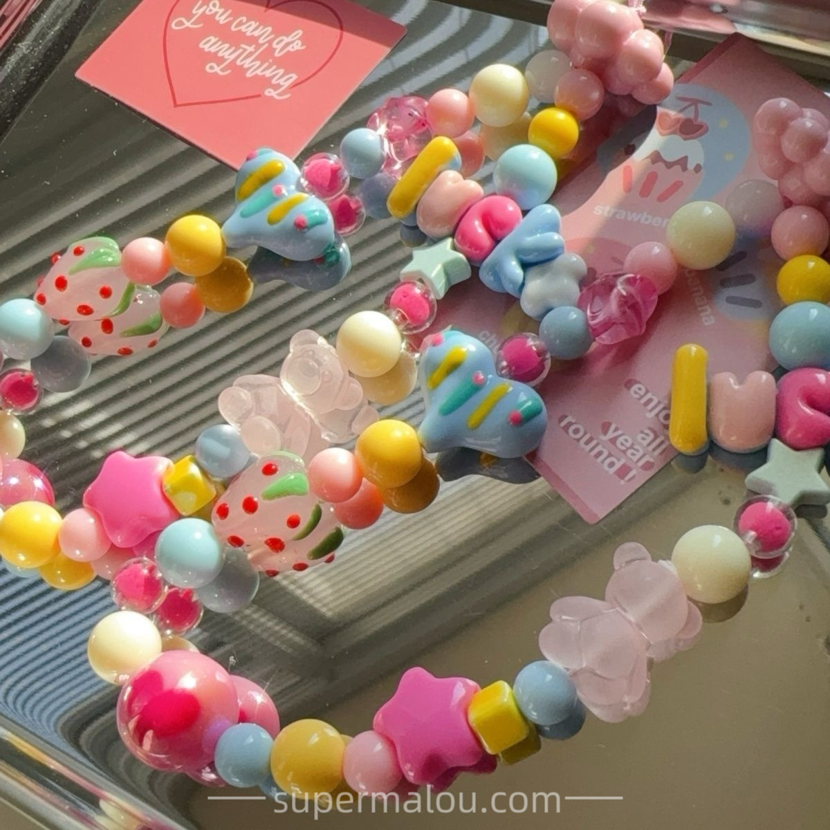 Lucky Macaroon Star DIY Beads Phone Chain