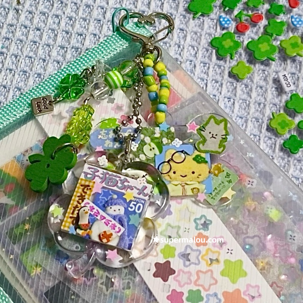 Clover Deco Phone Chain Key Chain