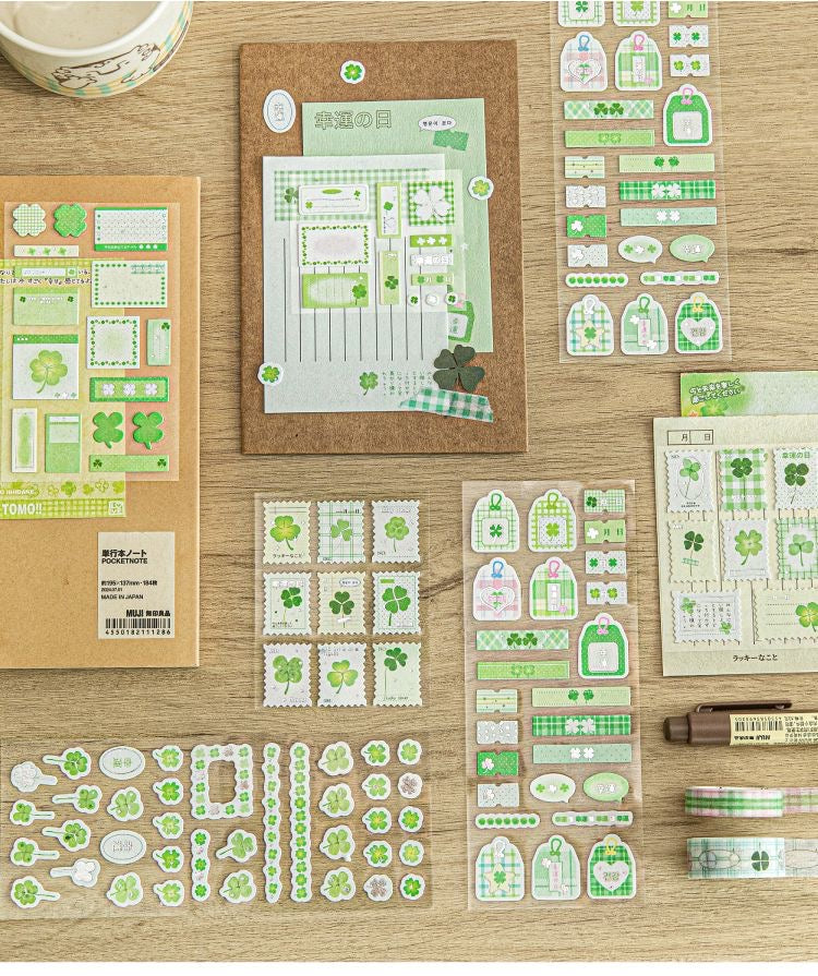 Clover Japanese Handheld Decoration Material Stickers