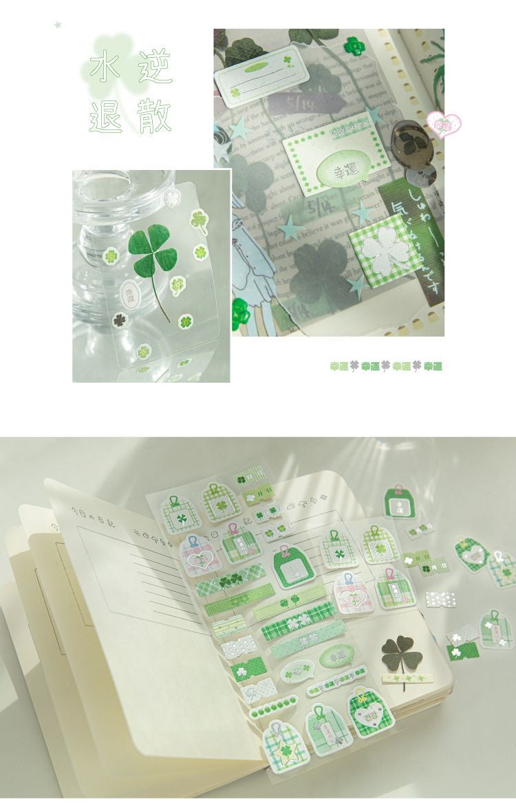Clover Japanese Handheld Decoration Material Stickers